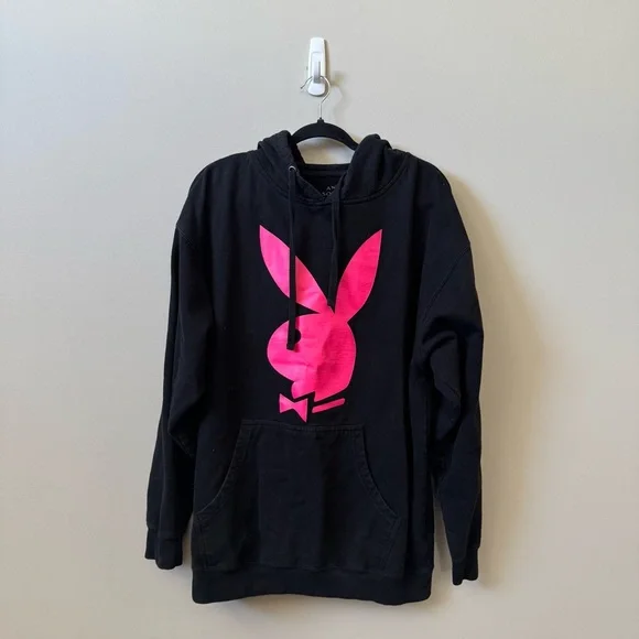 Anti Social social club x Playboy limited edition OG black pink logo hoodie - Picture 2 of 7